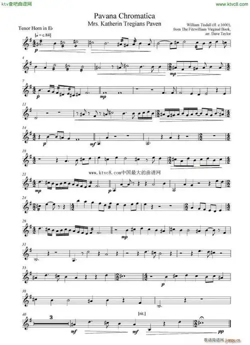 pavana chromatica 次中音号 歌谱简谱网