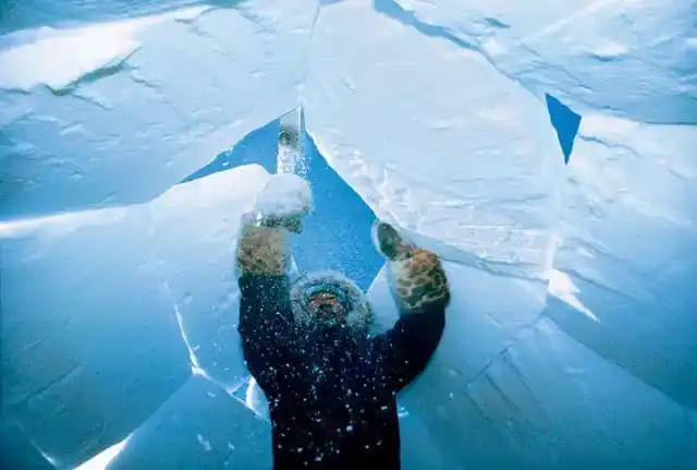 因纽特人采用纯冰打造房屋零度以下怎么保暖冰块会融化吗