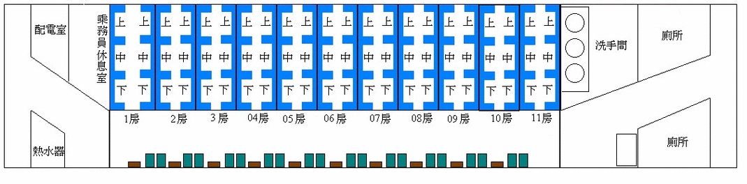 求2001车次火车硬卧分布图,谢谢