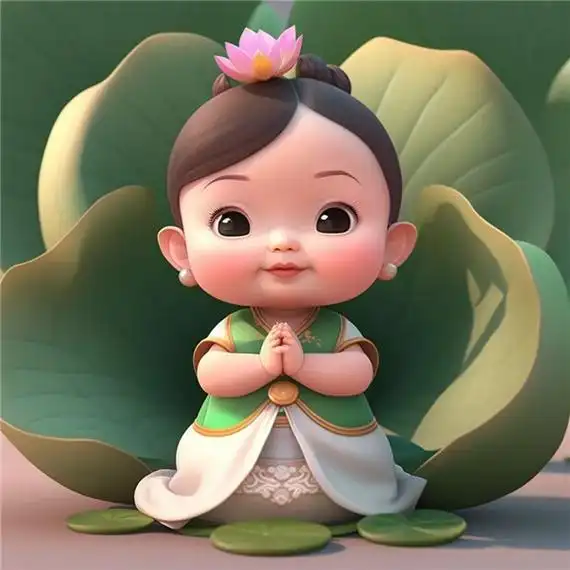 佛系荷花仙子头像图片_女生头像_头像大全_抖音头像_微信头像_库尔图