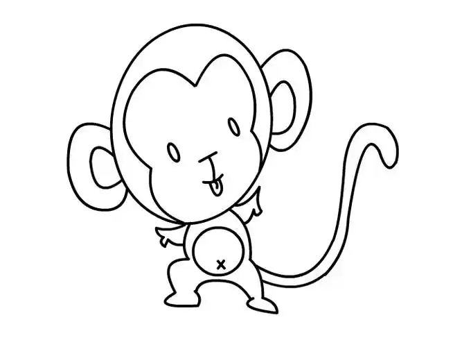 猴子的画法