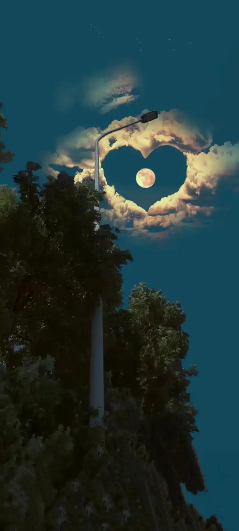 今晚的月亮有爱心哦;月亮代表我的心 - 抖音