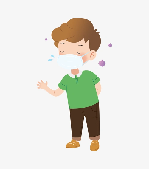 口罩 戴口罩 卡通