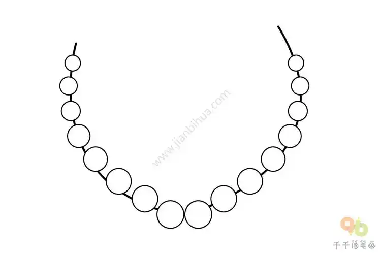玛瑙项链简笔画