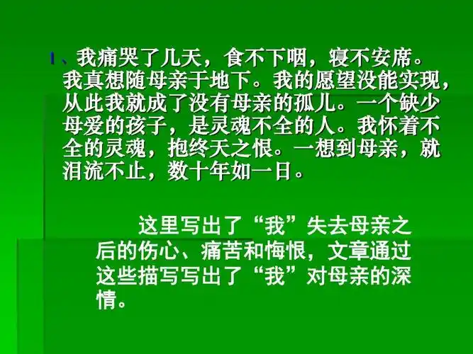 《怀念母亲》课件ppt