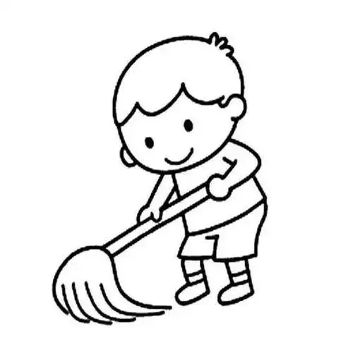 做家务简笔画做家务简笔画男生