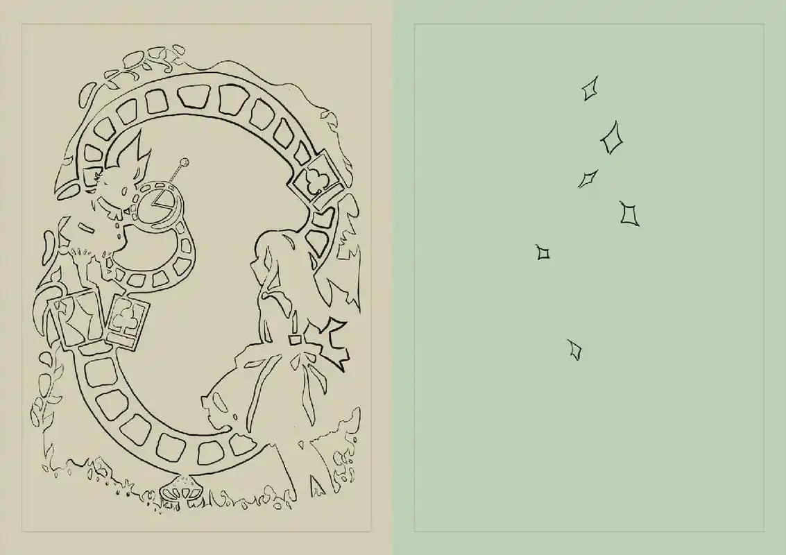 爱丽丝61纸雕灯图纸设计 自创图纸!