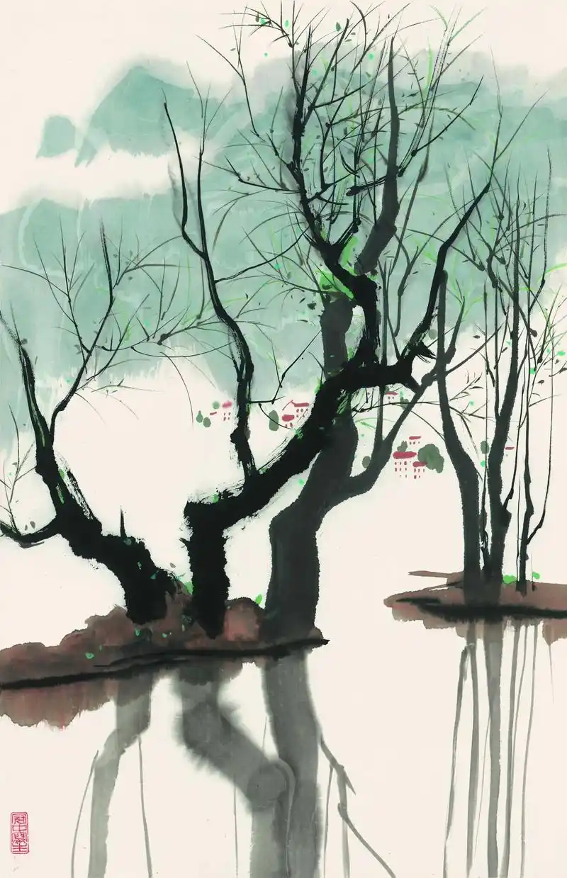 吴冠中绘画作品欣赏         吴冠中(1919—201 - 抖音