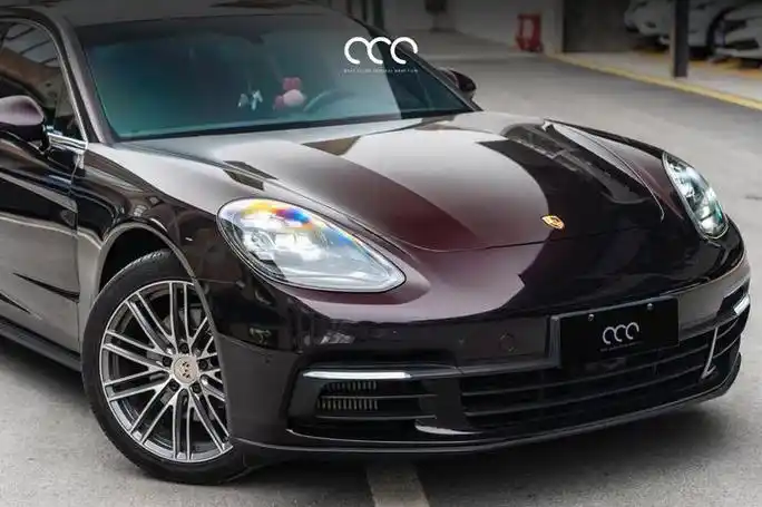 保时捷帕拉梅拉漫彩改色膜黑魅红,超级气质款颜色