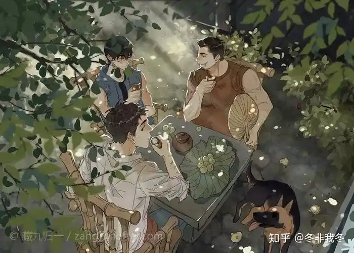 有没有盗墓笔记铁三角的图动漫的那种还有他们围成三角的图求