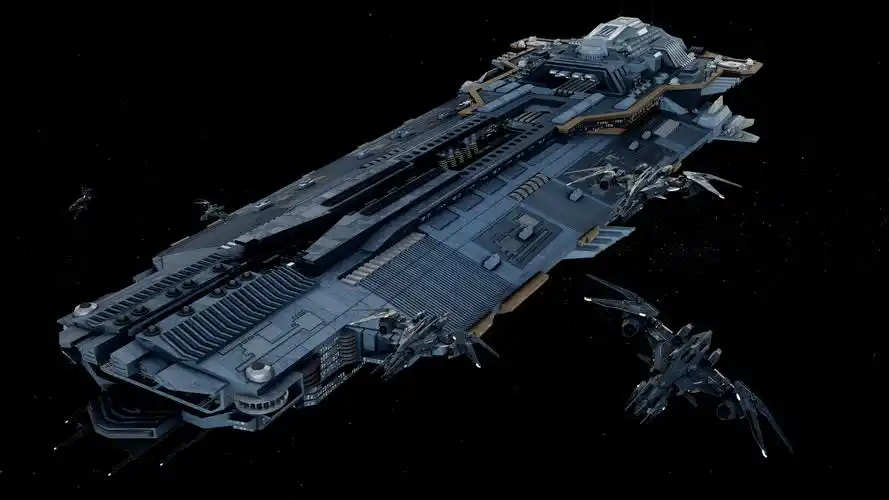 科幻母舰太空船3d模型