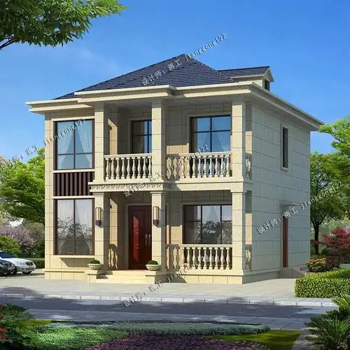 原创5款二层小别墅占地100平方米施工简单适合农村建造