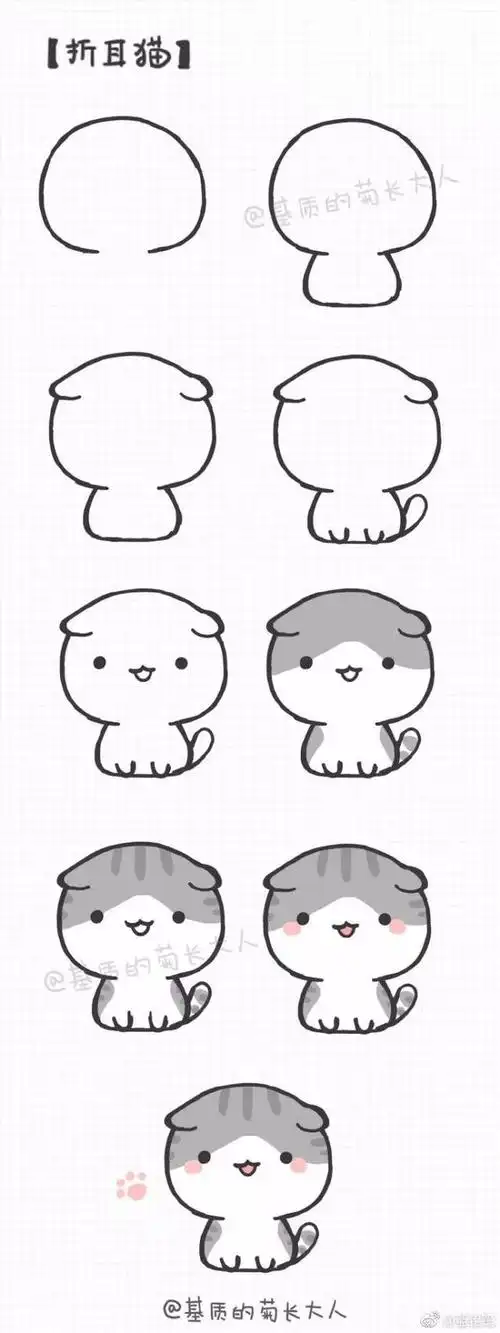 给你的萌宠喵喵画一幅画吧,真的很萌哦