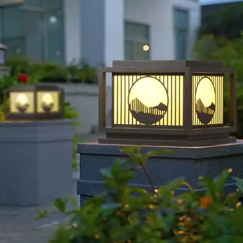 藤印象柱头灯太阳能户外门柱灯别墅庭院灯柱子围墙灯花园大门景观灯