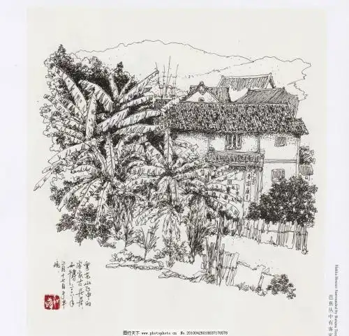 神仙居简笔画怎么画