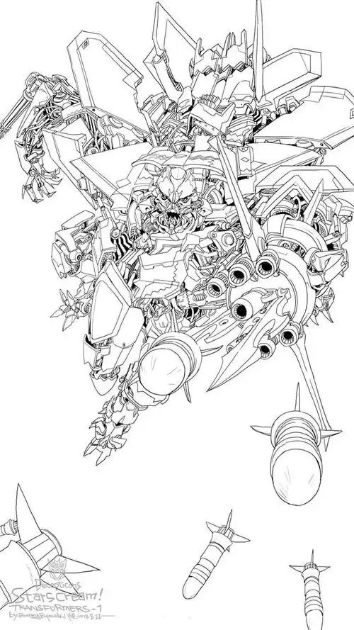 画师八望变形金刚线稿插画欣赏