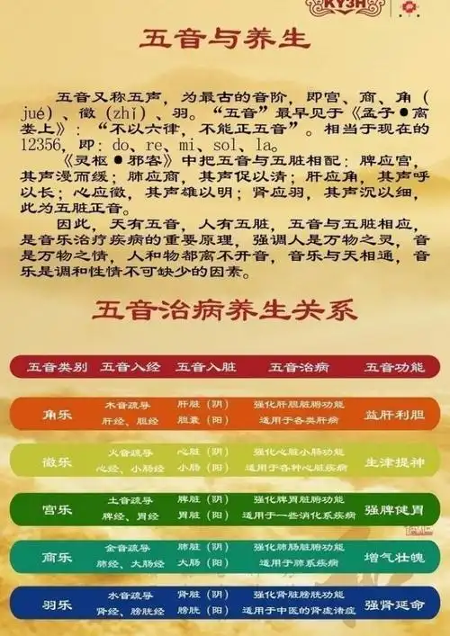 中医五音养生图片