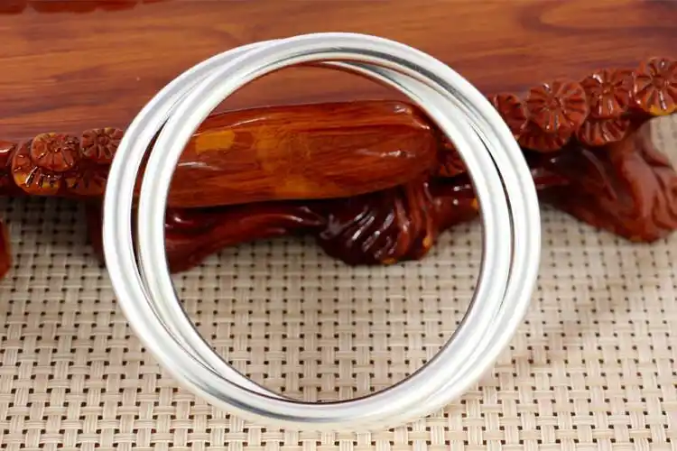 老凤凰同款乾坤阴阳镯足银999乾坤圈手镯 纯银纯手工太极环金刚圈手镯