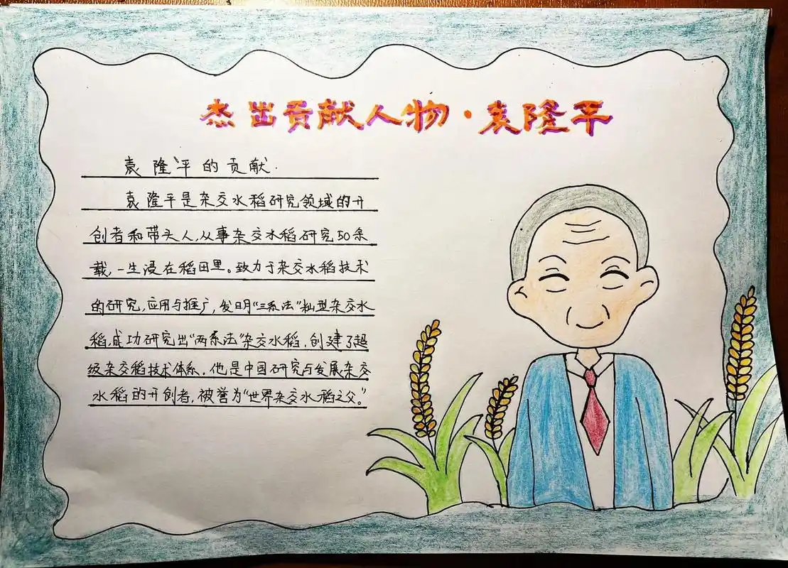 杰出贡献人物手抄报 手抄报杰出贡献人物手抄报