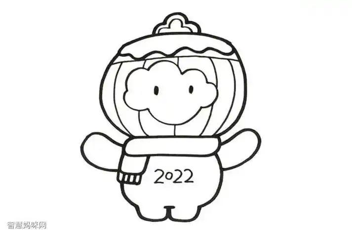 超简单雪容融简笔画画法步骤2022冬奥吉祥物雪容融简笔画教程雪容融简