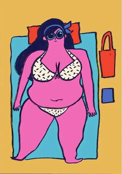 法国艺术家的大尺寸插画,每一个胖女孩都可爱爆了!