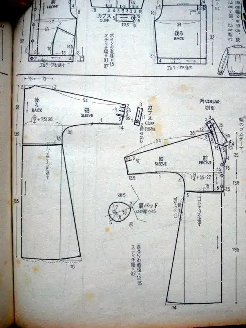长款蝙蝠衫裁剪纸样