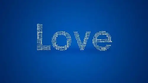 love 蓝色-创意设计壁纸