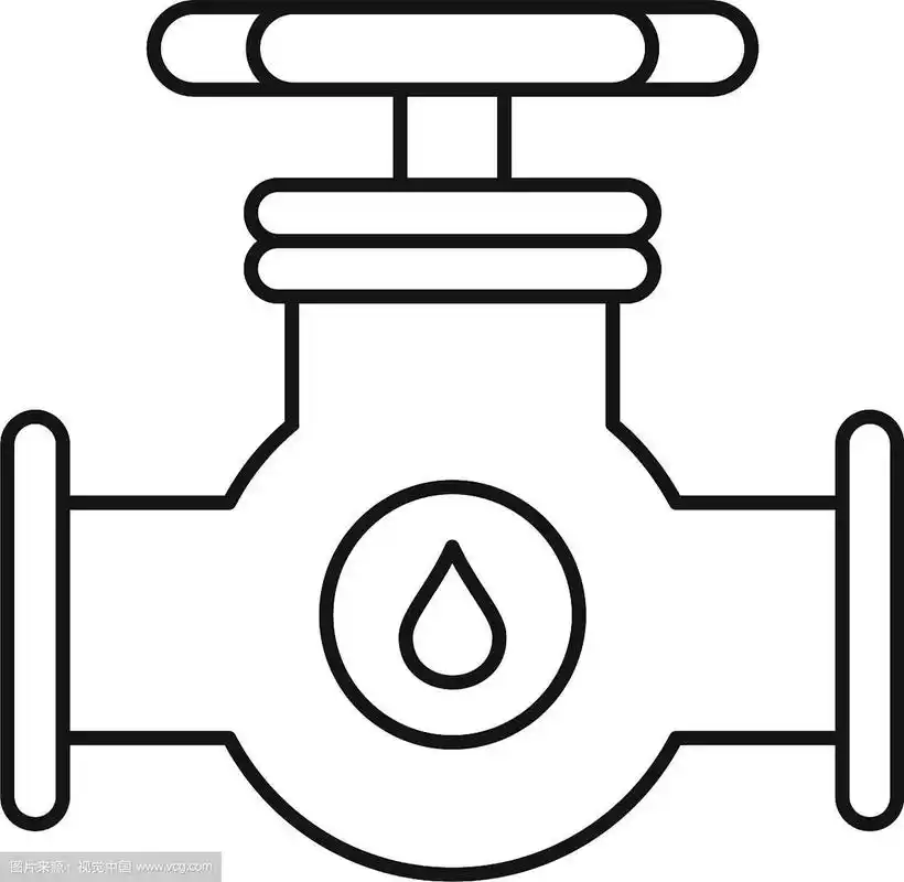 汽油水管图标轮廓样式