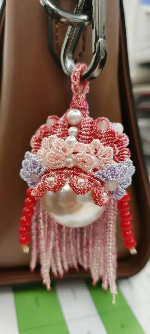 中国结论坛 六股幻彩线凤冠花嫁 立体凤冠花嫁编织,凤冠花嫁编织教程