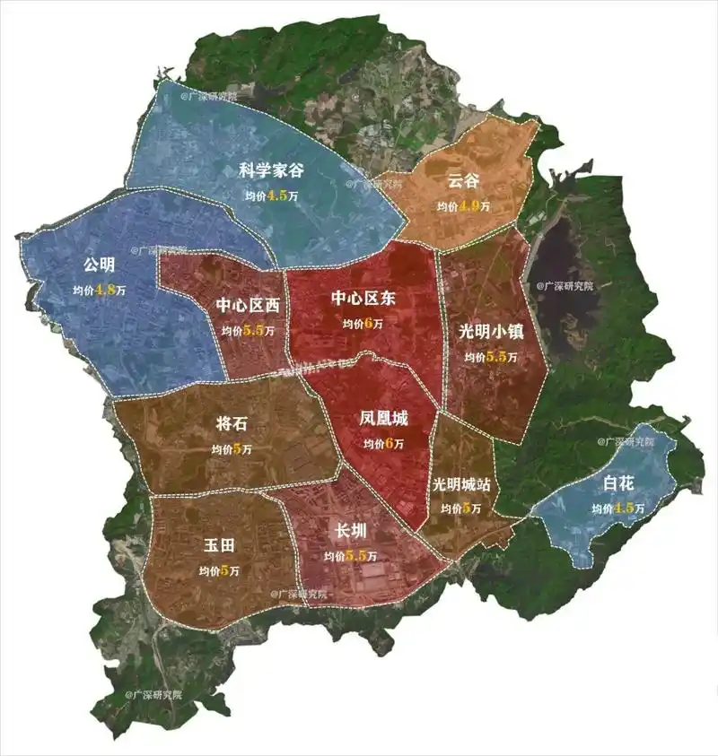 光明新区定位与规划 光明科学城位于光明区东部,规划面积99平方公里