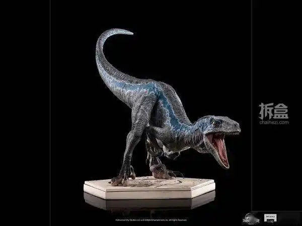 ironstudios侏罗纪世界迅猛龙布鲁blue110恐龙雕像