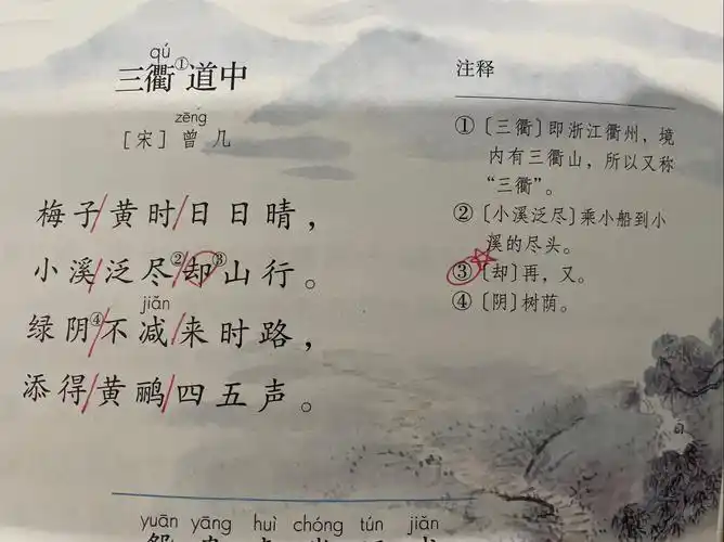 古诗《三衢道中》