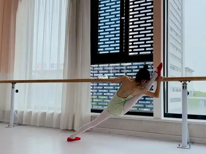 少儿舞蹈把杆前压腿