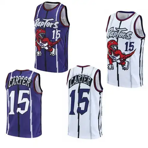 批发nba复古篮球服猛龙队15号卡特球衣热压大龙-阿里巴巴