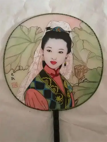 杜文凯 国画 扇子 扇面 团扇 | 石雀故事