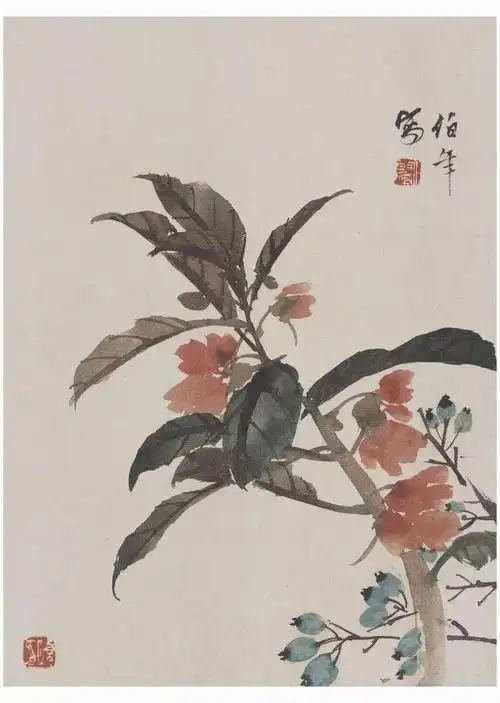 任伯年花鸟册页明快温馨