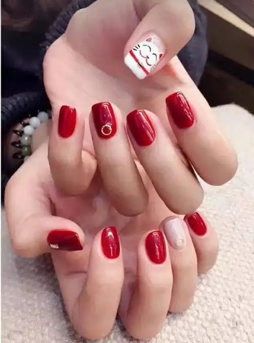 做款招财猫美甲!财运滚滚来