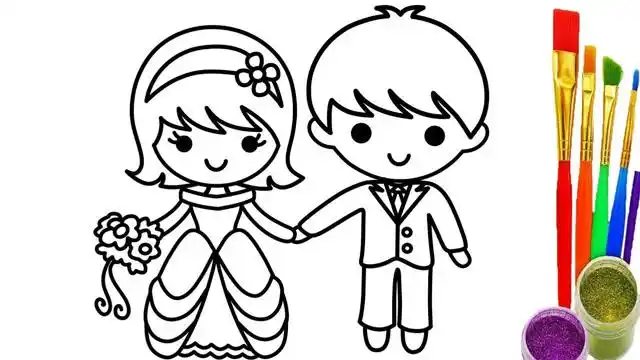 亲子简笔画:小王子小公主