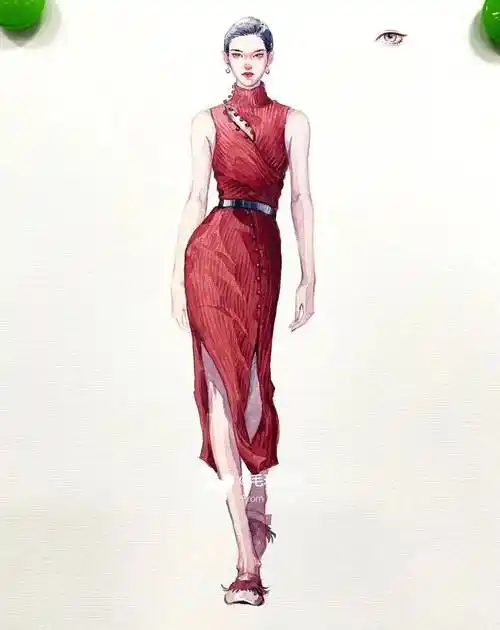 服装效果图上色步骤分享