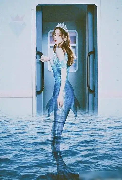 当女星变成美人鱼迪丽热巴像海里的精灵angelababy充满了喜感