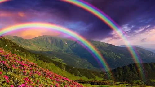 雨后彩虹唯美高清桌面壁纸