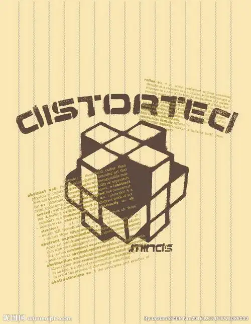 简洁魔方海报素材图片