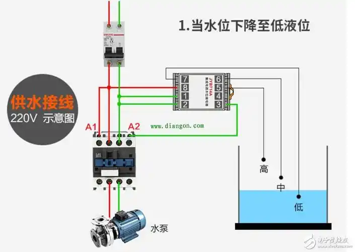 液位继电器接线方法