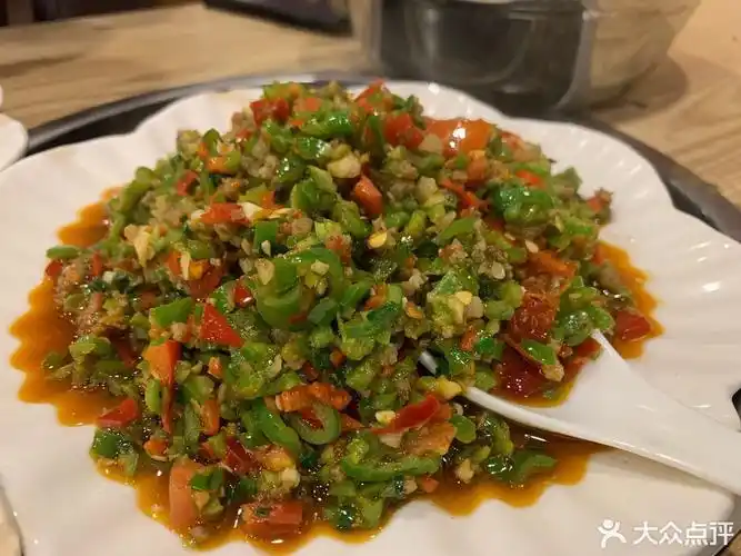 三椒肉末图片