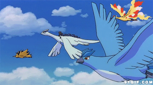 蓝天飞鸟飞翔动画gif动图_动态图_表情包下载_soogif