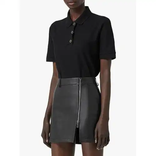 时尚 博柏利女士logo图案polo衫 百搭休闲web burberry t恤短袖