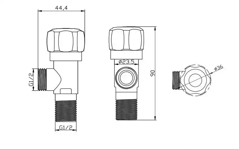 全铜冷热水三角阀 陶瓷阀芯防爆进出水阀热水器马桶止水开关