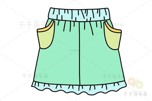 绿色短裙简笔画