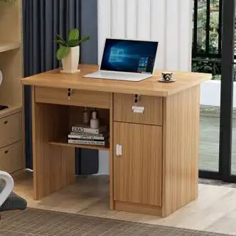 bmoi简约现代电脑桌台式单人带抽屉学生书桌带锁小型家用书桌简约卧室