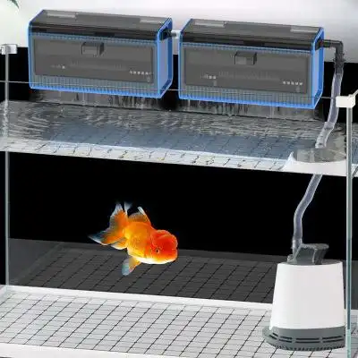 滴流盒水幕过滤盒鱼缸上置滤槽吸粪便低水位循环乌龟缸过滤器